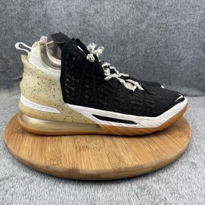 Nike LeBron 18 Shoes Mens Size 8.5 Black Basketball CQ9283-007 No Insoles